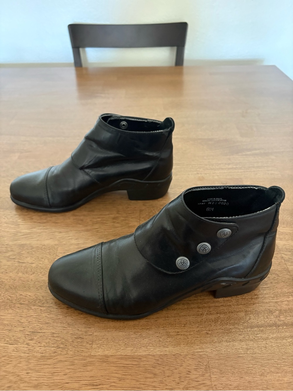 Ariat Spat III Snap Ankle Riding Boots Women’s 8 Black Leather Coastal Cowgirl - Picture 4 of 11